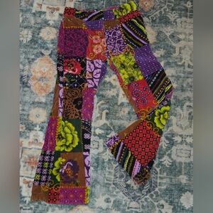 Vintage*So Cute* The Children's Place Multicolor Velvet Patchwork Pants Sz 5
